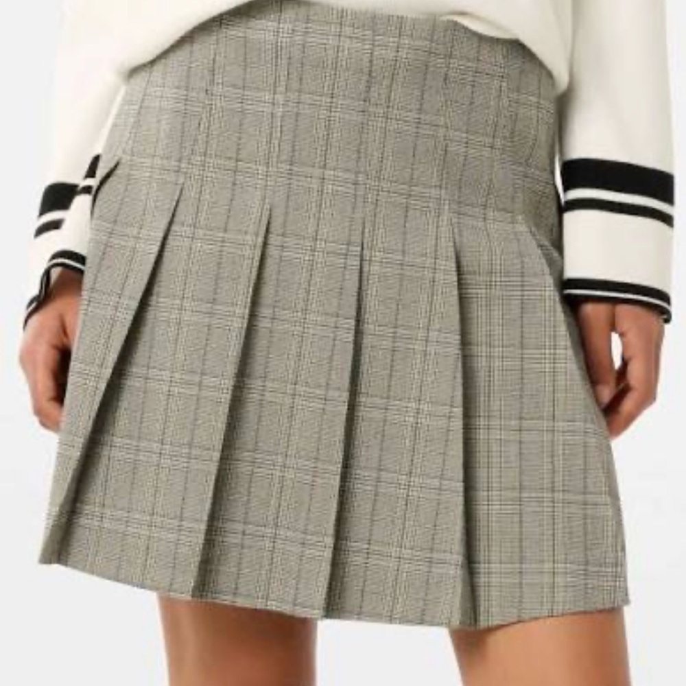 Ever New Gray Montana Plaid Mini Skirt